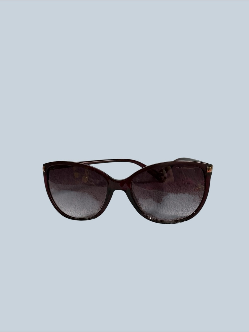 Women's Dark Brown Cat-Eye Sunglasses with Gold Accent - Picture 12 of 15